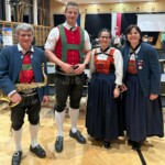 Die Musikant:innen der MK Obsteig (v.l.n.r.) Robert Riser, Christoph Wohlmuth, Carmen Wohlmuth, Karin Brugg
